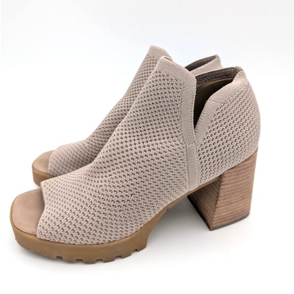Eileen Fisher Chyme Stretchy Knit Platform Sandal Women's Blush Size US8.5 EU39 - Picture 1 of 10